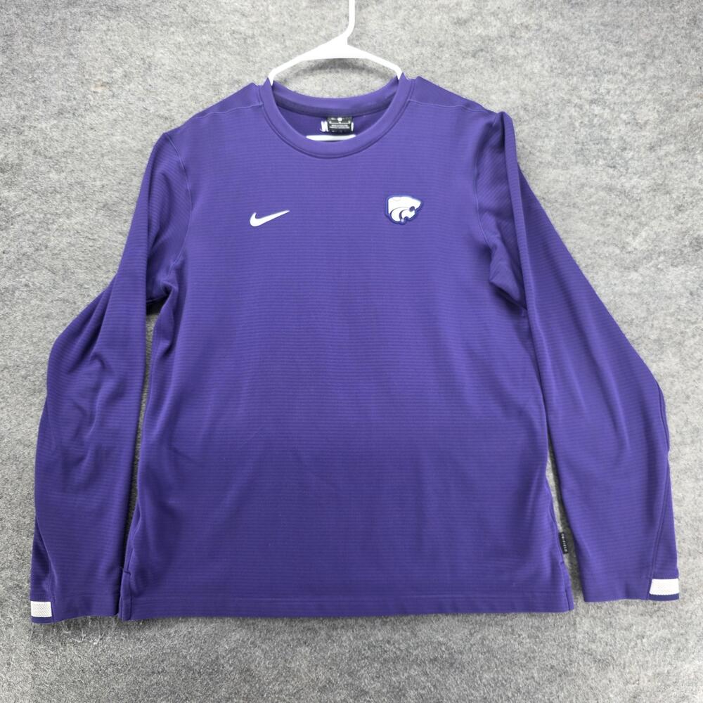 Nike Shirt Mens Medium Purple Long Sleeve On-Field Kansas State Wildcats